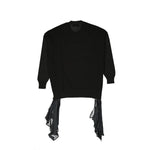 Dsquared² - Edgy Cotton Sweatshirt with Side Drawstring Detail - Black Dsquared²