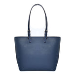 Michael Kors - Structured Textured Faux Leather Tote Bag - Navy Michael Kors