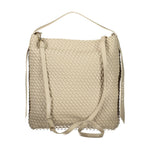 Valentino - Sophisticated Woven Polyurethane Shoulder Bag - Beige Mario Valentino