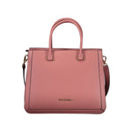 Valentino - Structured Textured PU Leather Top Handle Handbag - Pink Mario Valentino