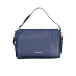 Valentino - Polished Textured Flap Shoulder Bag - Blue Mario Valentino