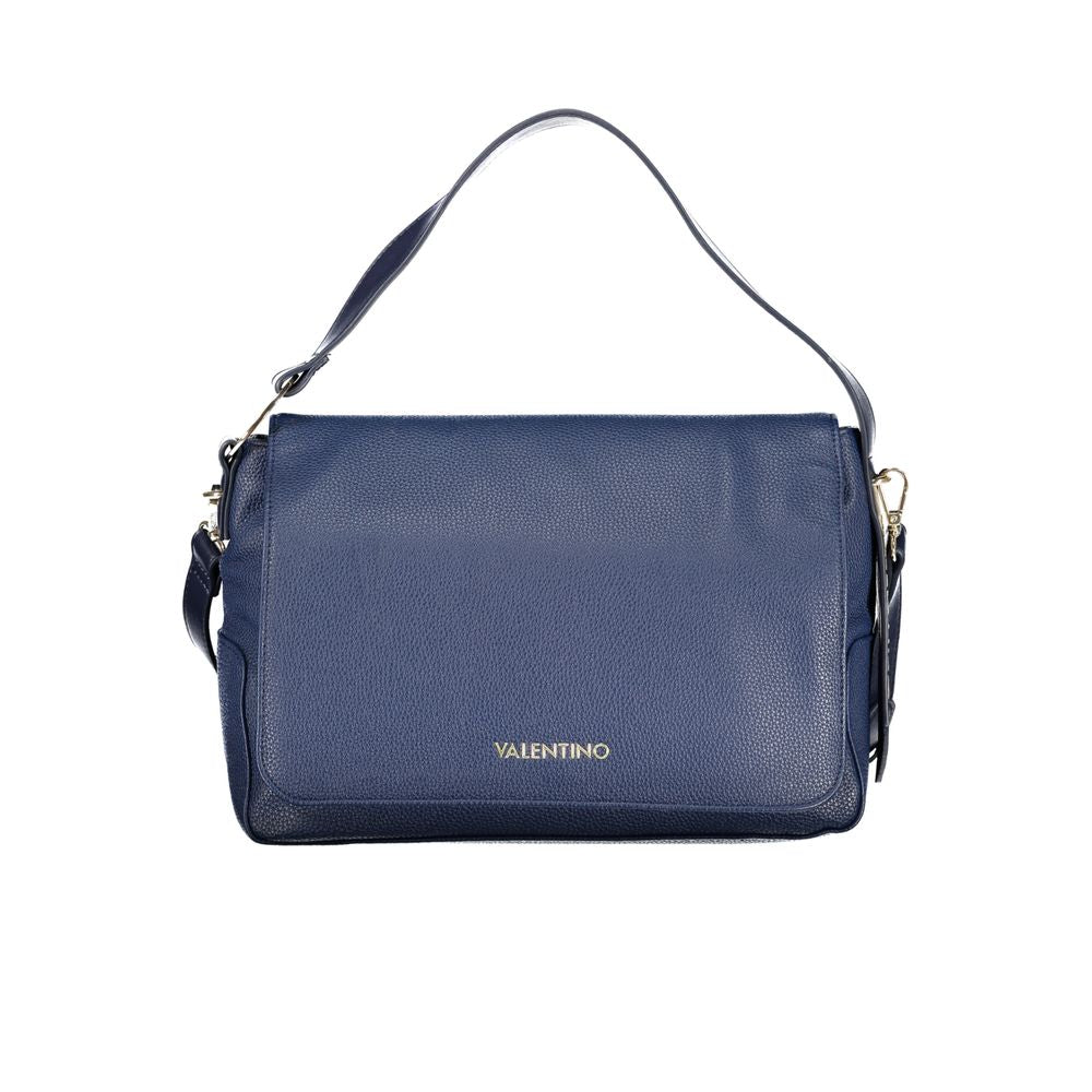 Valentino - Polished Textured Flap Shoulder Bag - Blue Mario Valentino
