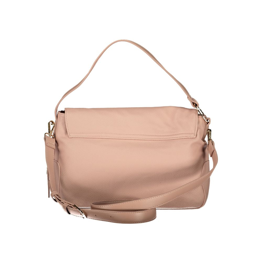 Valentino - Sophisticated Textured Flap Shoulder Bag with Adjustable Strap - Pink Mario Valentino