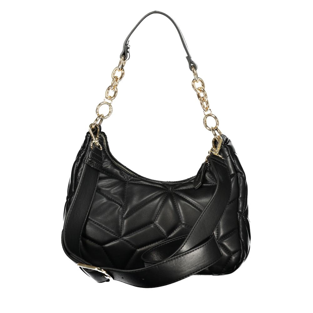 Valentino - Bold Geometric Quilted Chain Shoulder Bag - Black Mario Valentino