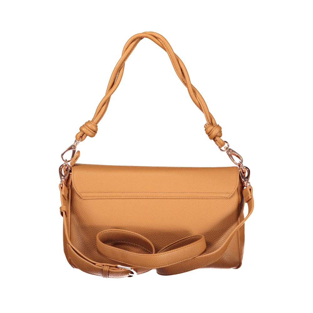 Valentino - Chic Braided Handle Textured Shoulder Bag - Tan Mario Valentino