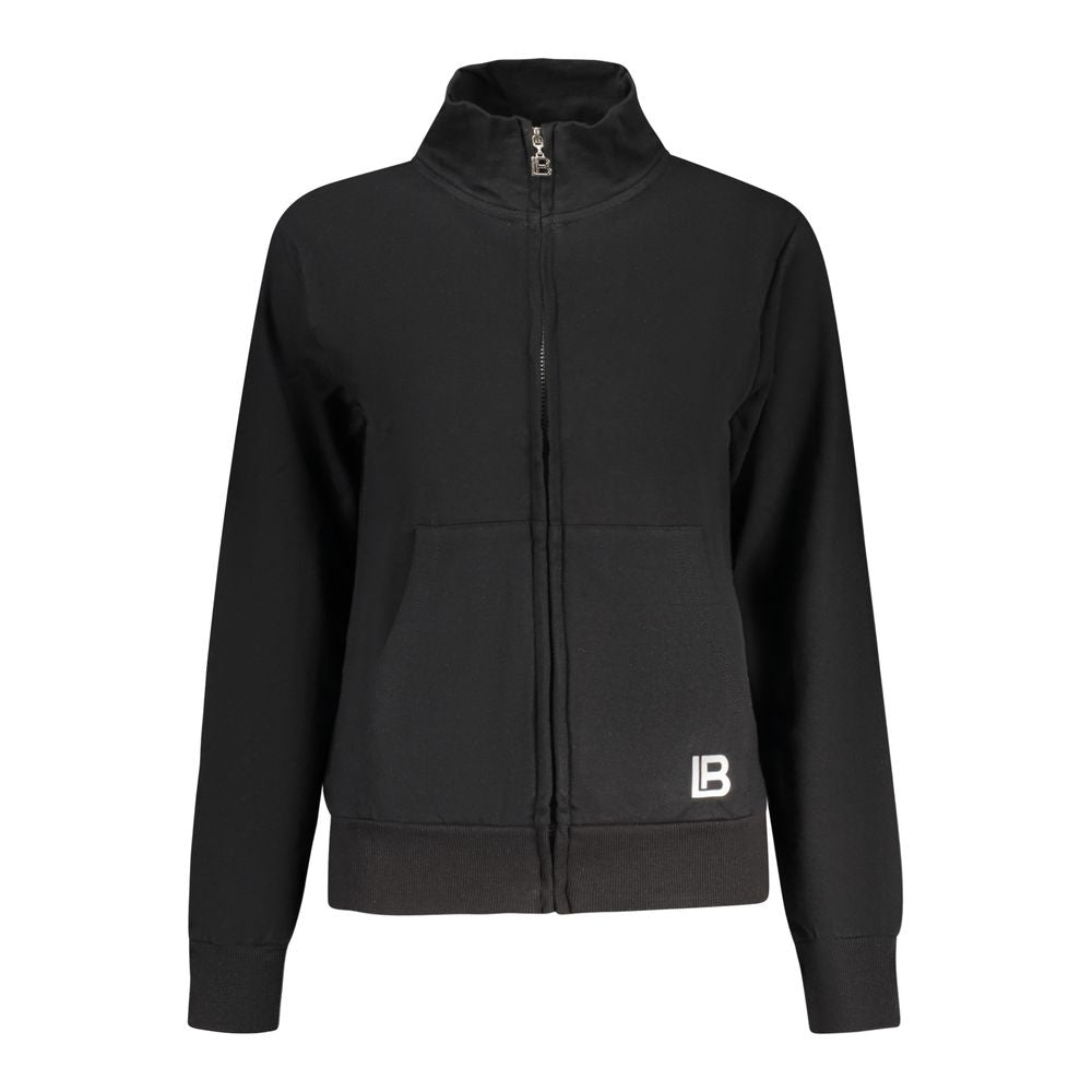 Laura Biagiotti - Sleek Zip-Up High Neck Cotton Sweatshirt - Black Laura Biagiotti