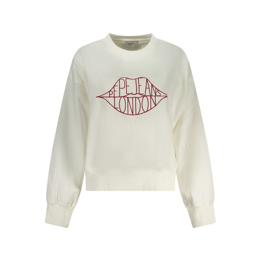 Pepe Jeans - Playful Logo Graphic Relaxed Cotton Sweatshirt - White Pepe Jeans