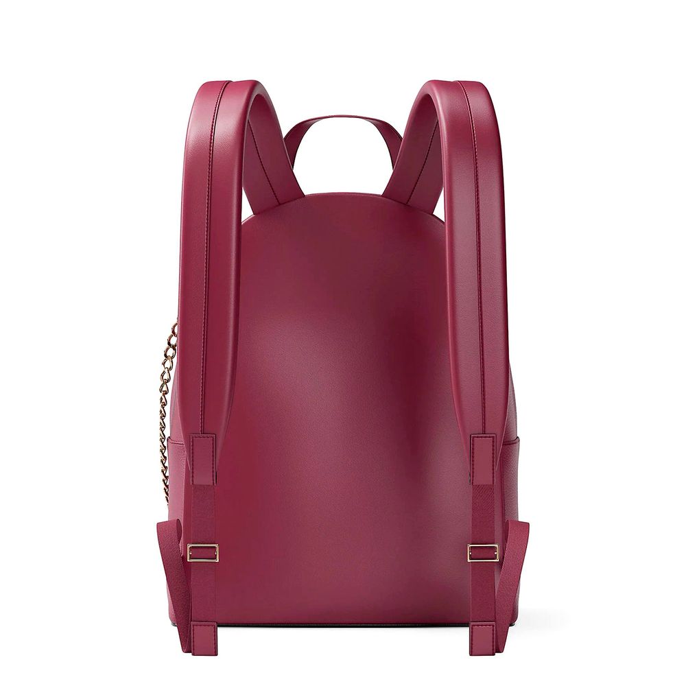 Michael Kors - Sleek Chain Accent Faux Leather Backpack - Pink Michael Kors