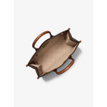 Michael Kors - Polished Logo Print Faux Fur Structured Shoulder Bag - Brown Michael Kors