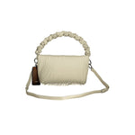 Desigual - Textured Braided Handle Quilted Shoulder Bag - Off White Desigual
