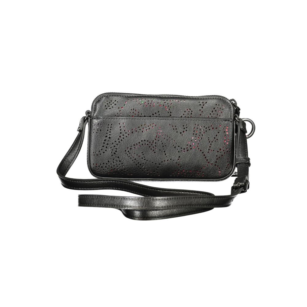 Desigual - Playful Perforated Polyethylene Mini Crossbody Bag - Black Desigual