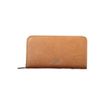 Desigual - Smooth Embossed Leaf Pattern Zip-Around Card Wallet - Brown Desigual
