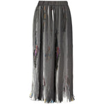 Desigual - Bold Abstract Print Pleated Midi Skirt - Black Desigual