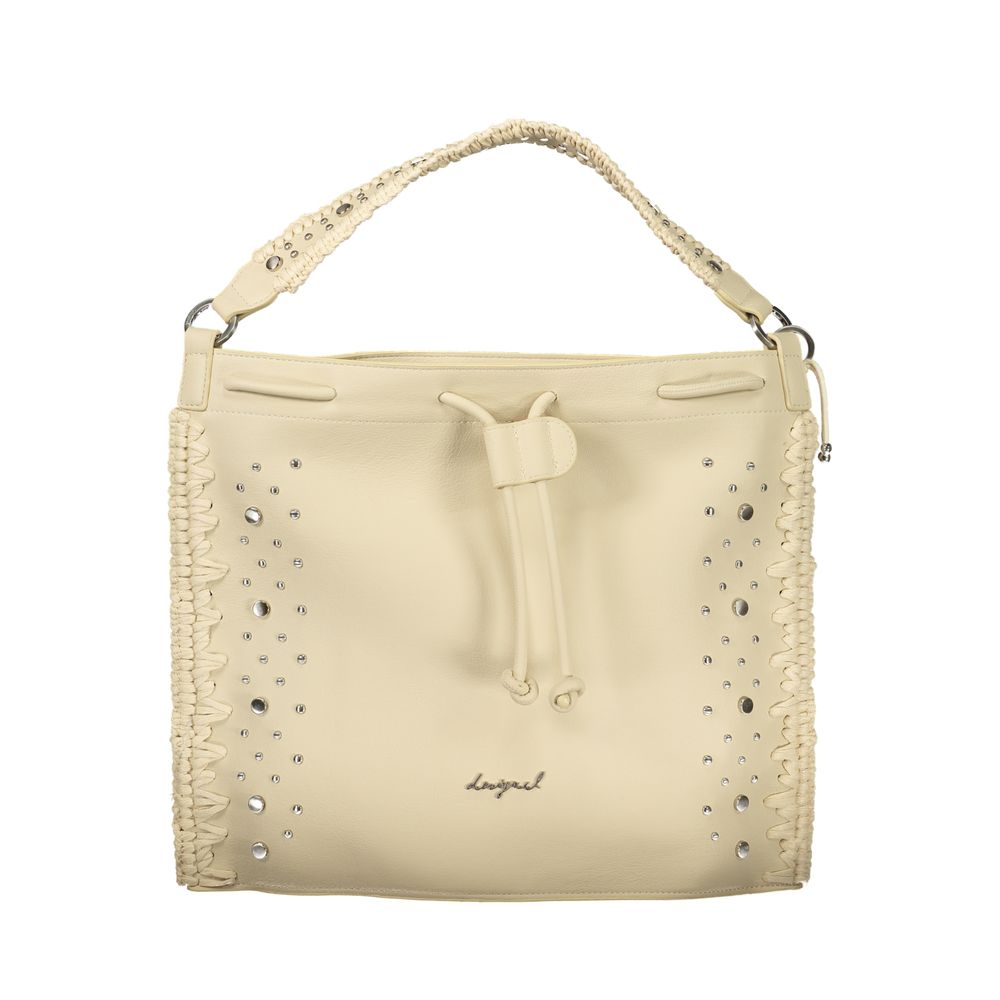 Desigual - Edgy Studded Woven Convertible Backpack - White Desigual