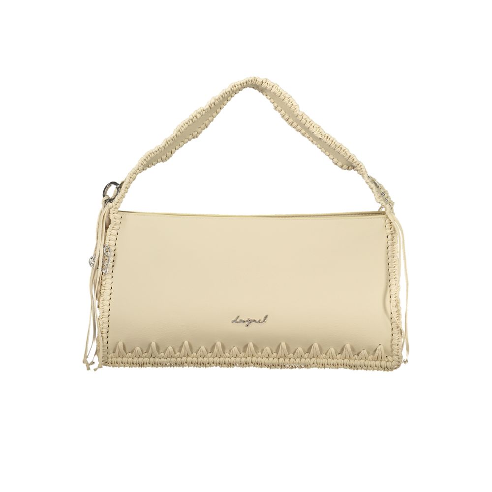 Desigual - Bohemian Braided Studded Shoulder Bag - Beige Desigual