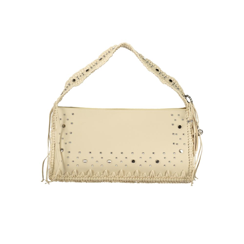 Desigual - Bohemian Braided Studded Shoulder Bag - Beige Desigual