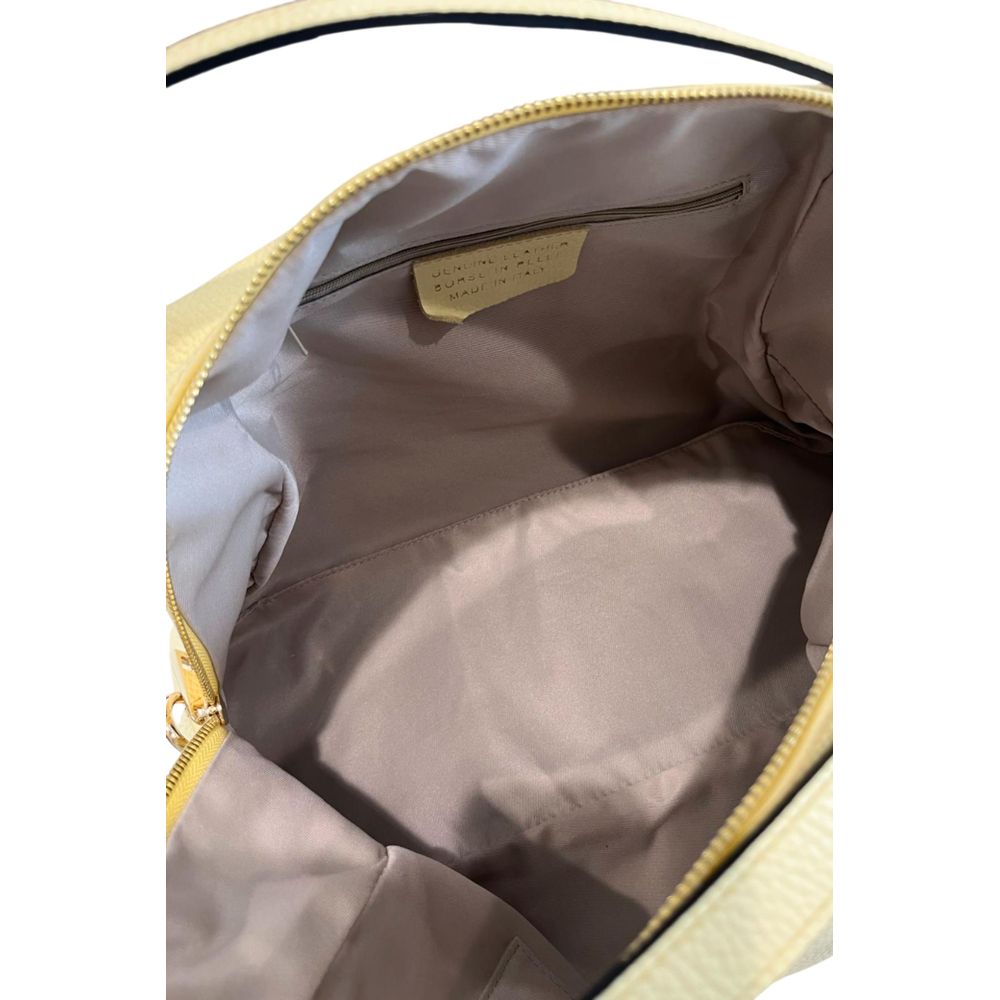 Baldinini Trend - Textured Cowhide Shoulder Bag With Dual Handles - Yellow Baldinini Trend
