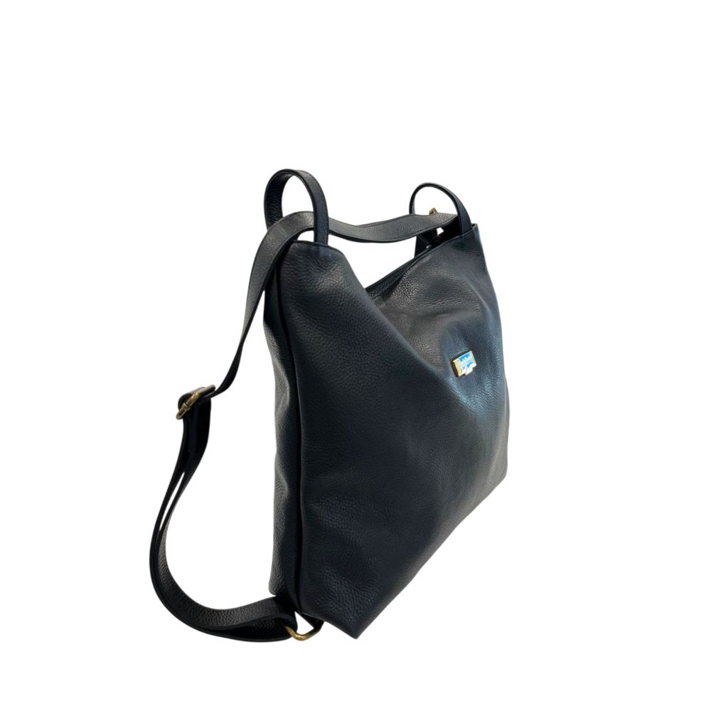 Baldinini Trend - Soft Convertible Cowhide Backpack - Black Baldinini Trend