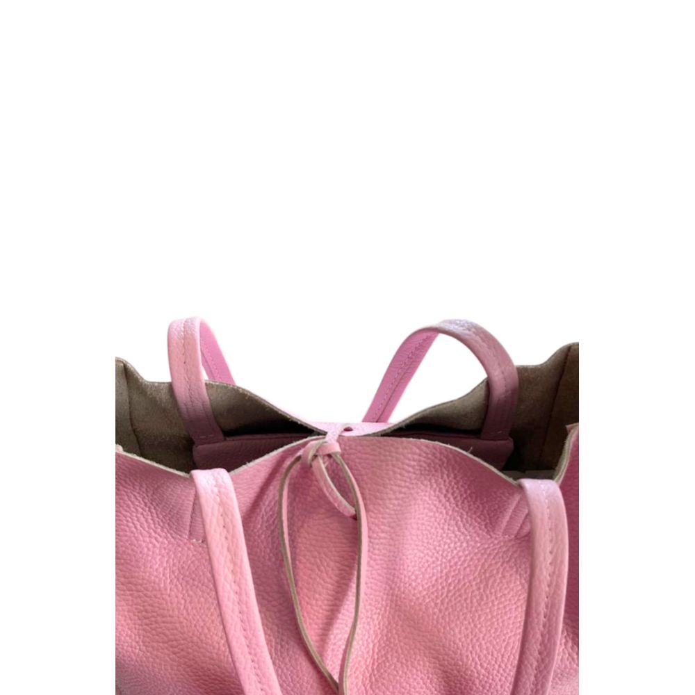 Baldinini Trend - Chic Pebbled Leather Shoulder Tote Bag - Pink Baldinini Trend