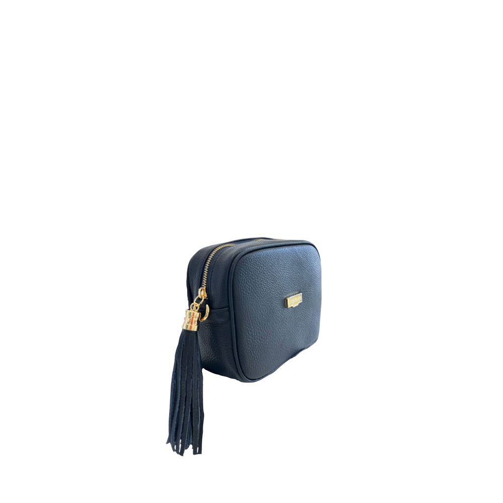 Baldinini Trend - Textured Cowhide Crossbody Bag with Fringe - Blue Baldinini Trend