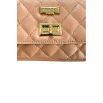 Baldinini Trend - Elegant Quilted Leather Mini Chain Crossbody Bag - Beige Baldinini Trend