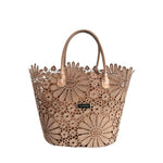 Baldinini Trend - Artistic Floral Openwork Basket Handbag - Brown Baldinini Trend