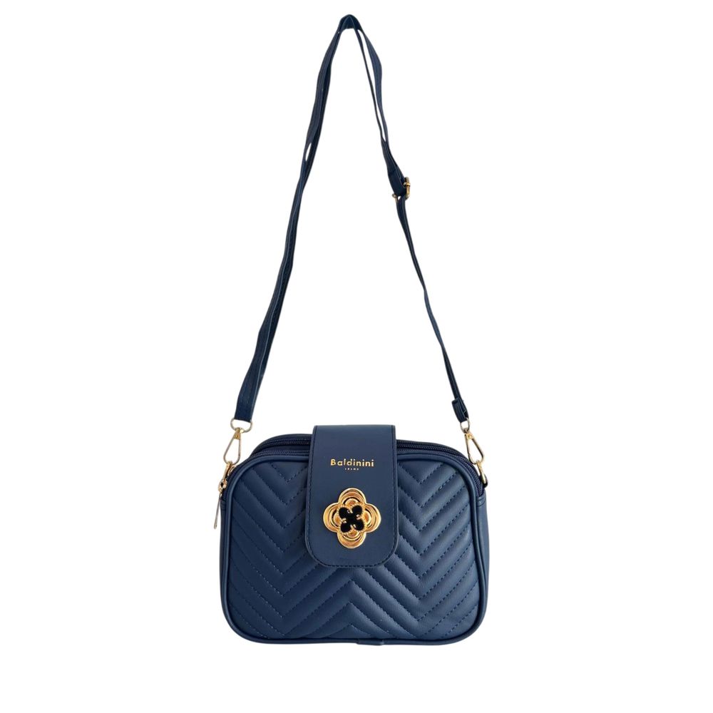 Baldinini Trend - Sophisticated Quilted Crossbody Bag with Gold Hardware - Blue Baldinini Trend