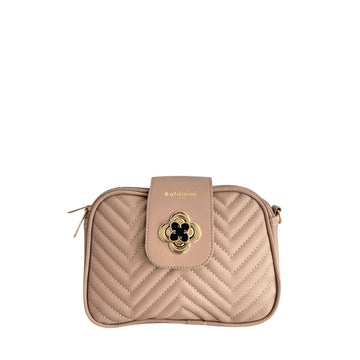 Baldinini Trend - Chic Quilted Chevron Crossbody Bag - Beige Baldinini Trend