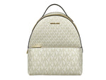 Michael Kors - Polished Logo Print Medium PVC Backpack - Beige Gold Michael Kors