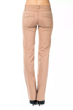 Ungaro Fever - Chic Straight Leg Cotton Blend Trousers - Beige Ungaro Fever