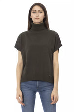 Baldinini Trend - Sophisticated Short Sleeve Ribbed Turtleneck Sweater - Green Baldinini Trend