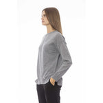 Baldinini Trend - Relaxed Ribbed Knit Crew Neck Sweater - Grey Baldinini Trend