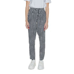 Only - Relaxed Geometric Print Viscose Trousers - Black White Only
