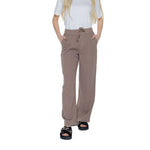 Street One - Effortless Cotton Wide Leg Palazzo Pants - Brown Street One