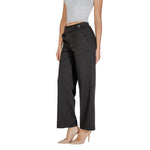 Street One - Polished Regular Fit Straight Leg Trousers - Black Street One