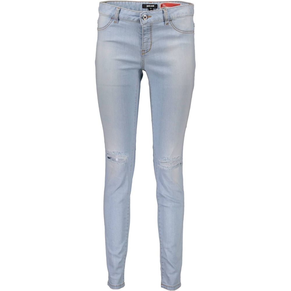 Just Cavalli - Edgy Distressed Skinny Jeans - Light Blue Just Cavalli