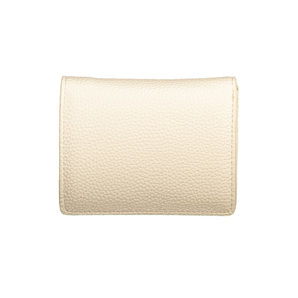 Valentino - Polished Textured Polyethylene Wallet with Coin Purse - Beige Mario Valentino