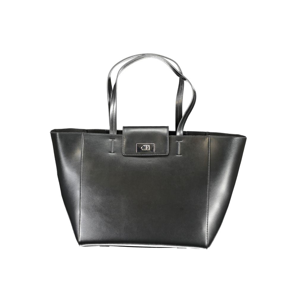 Calvin Klein - Sleek Structured Recycled Polyester Tote Bag - Black Calvin Klein