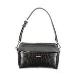 Calvin Klein - Structured Croc-Effect Adjustable Shoulder Bag - Black Calvin Klein