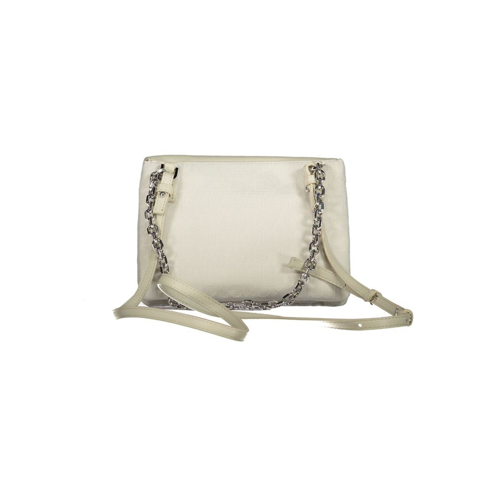 Calvin Klein - Structured Chain Handle Shoulder Bag - Beige Calvin Klein