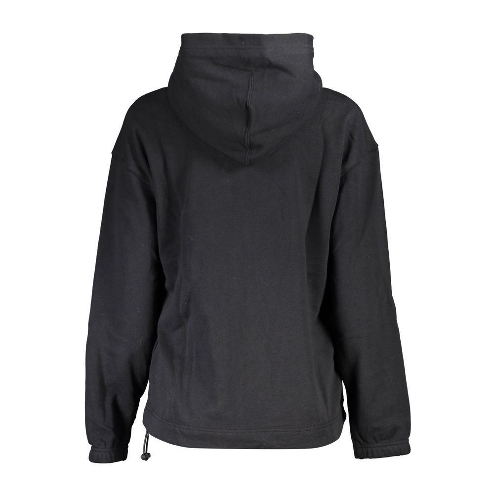 Calvin Klein - Relaxed Cotton Blend Pullover Hoodie with Drawstring Hem - Black Calvin Klein