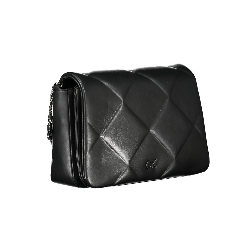 Calvin Klein - Structured Quilted Chain Shoulder Bag - Black Calvin Klein
