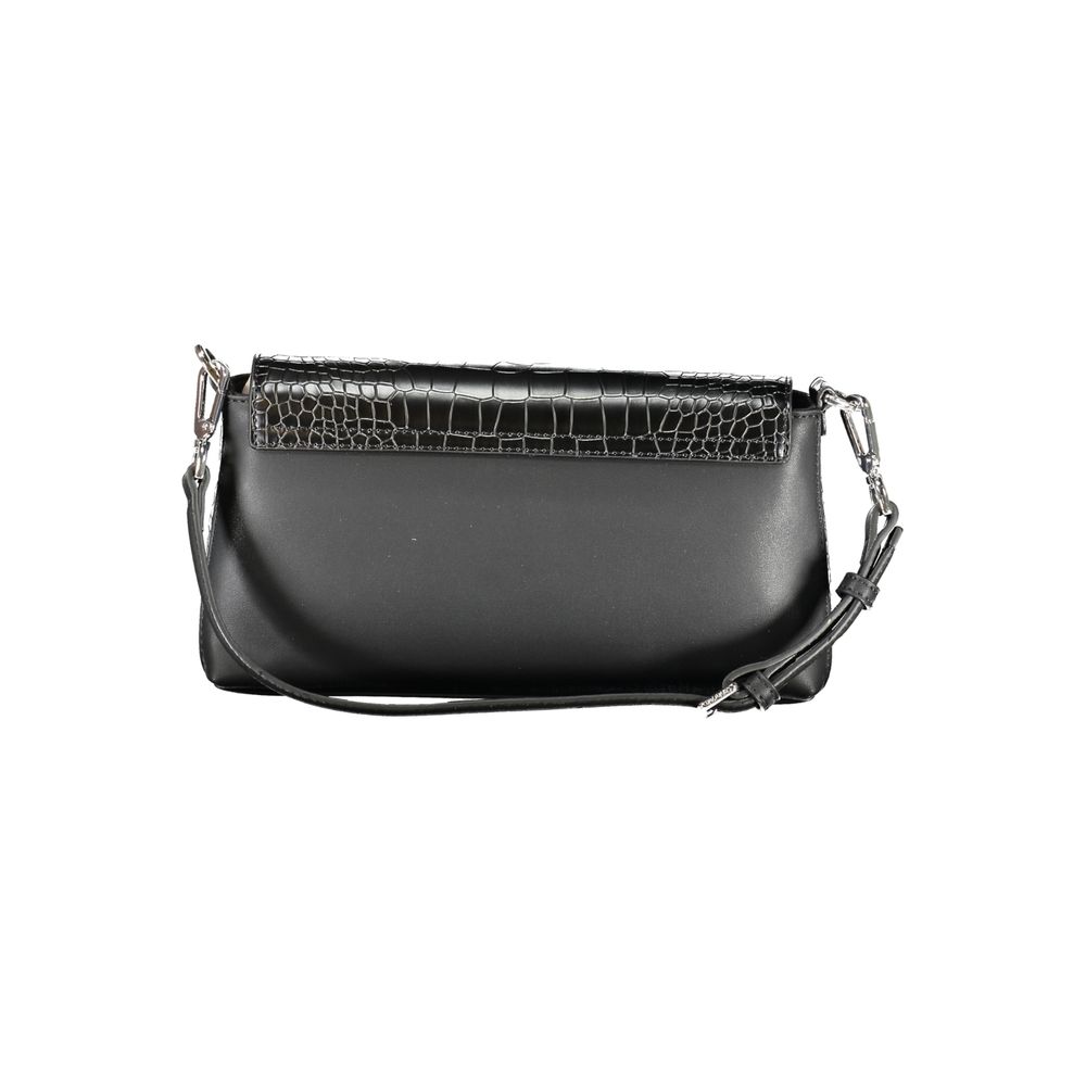 Calvin Klein - Structured Croc-Effect Shoulder Bag - Black Calvin Klein