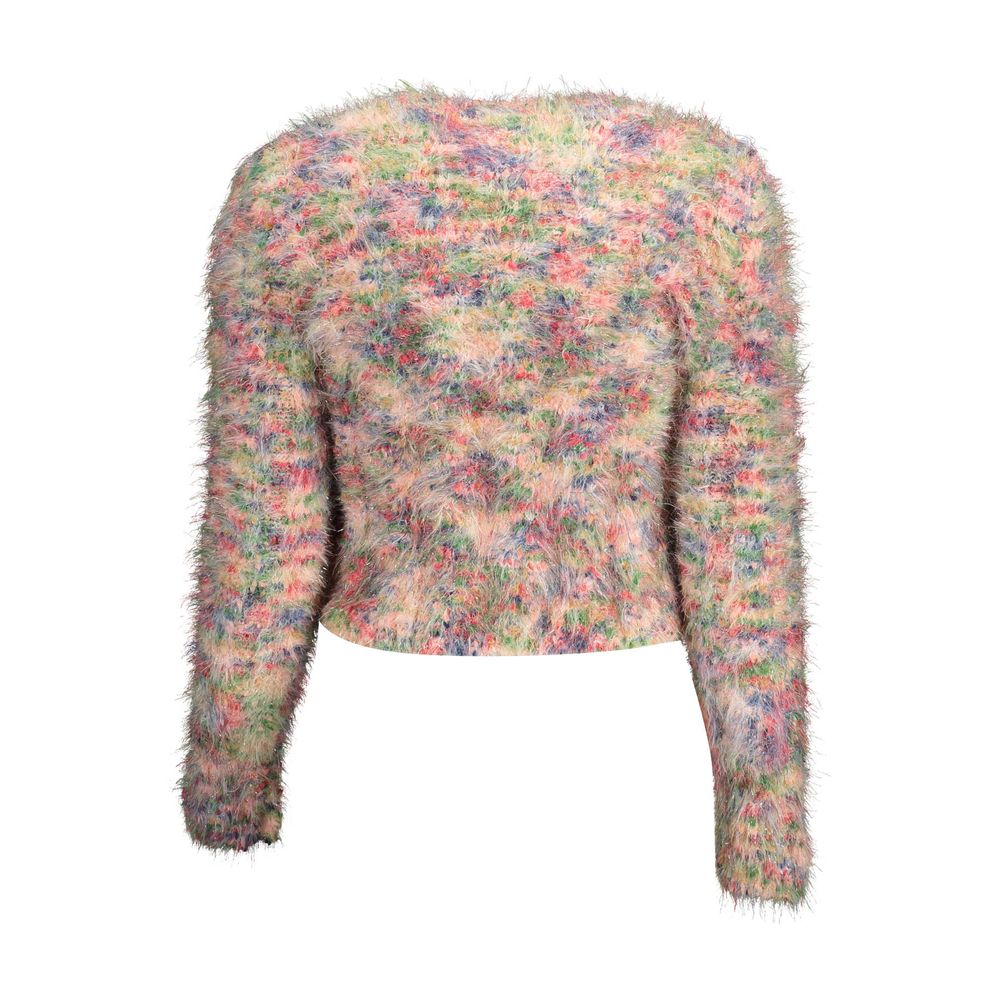 Desigual - Playful Textured Cropped Knit Sweater - Multicolor Pink Desigual