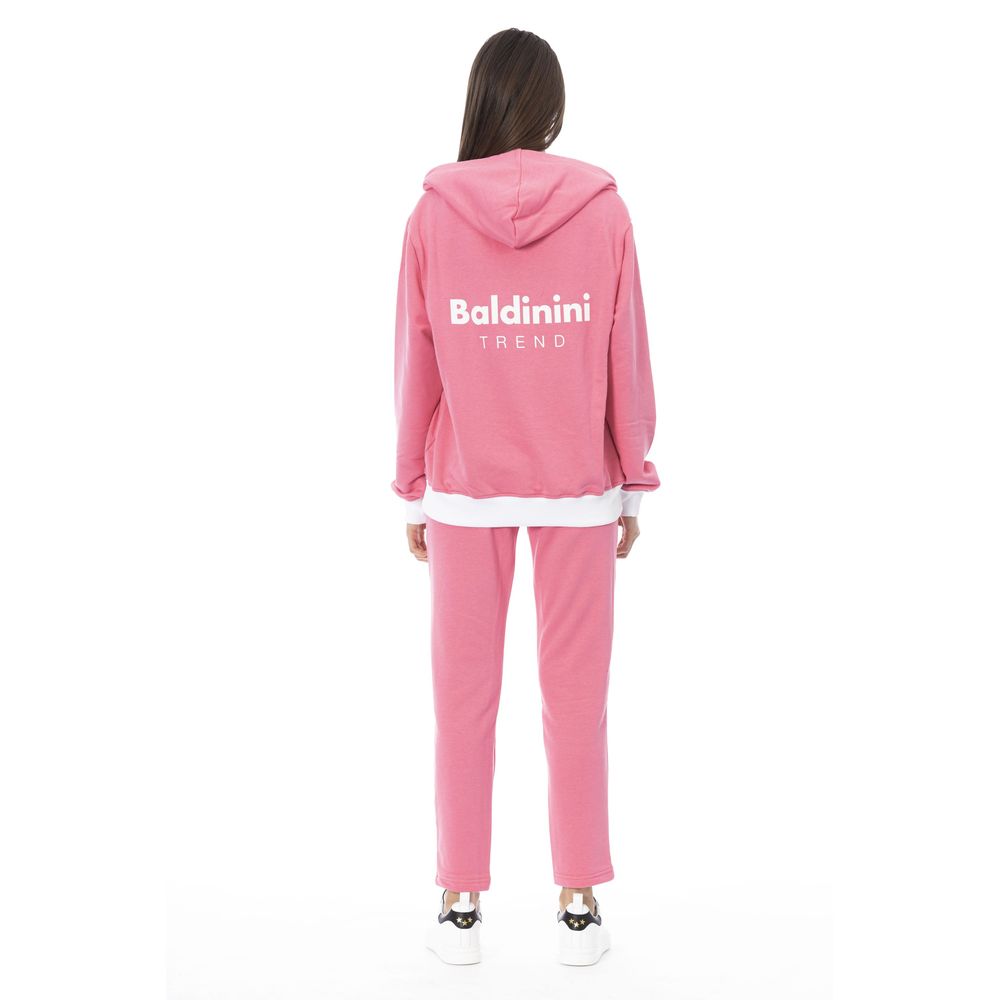 Baldinini Trend - Relaxed Cotton Fleece Zip-Up Tracksuit Set - Pink Baldinini Trend