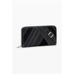 Desigual - Sleek Polyethylene Zip Wallet with Buckle Detail - Black Desigual