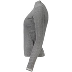 Pepe Jeans - Sophisticated High Neck Ribbed Knit Sweater - Grey Pepe Jeans