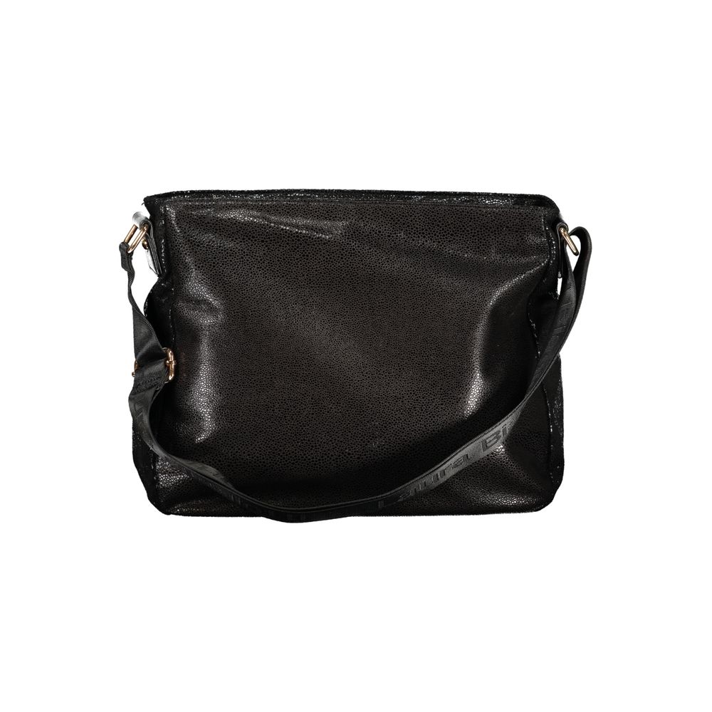 Laura Biagiotti - Sleek Textured Adjustable Shoulder Bag - Black Laura Biagiotti