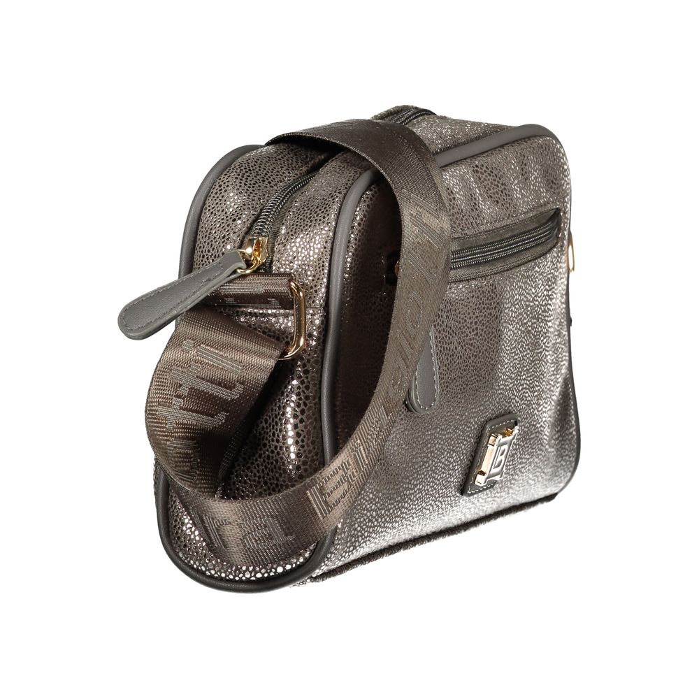 Laura Biagiotti - Sleek Metallic Textured Crossbody Bag - Grey Laura Biagiotti