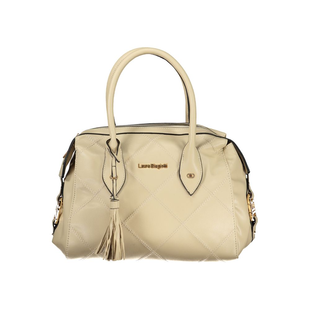 Laura Biagiotti - Sophisticated Quilted PVC Top Handle Bag with Tassel - Beige Laura Biagiotti